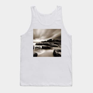 Victorian Coastal landscape Rock Waves Clouds Photo Tank Top